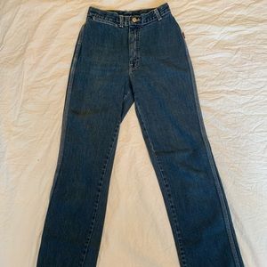 Vintage High Waist Straight Leg Denim Jeans